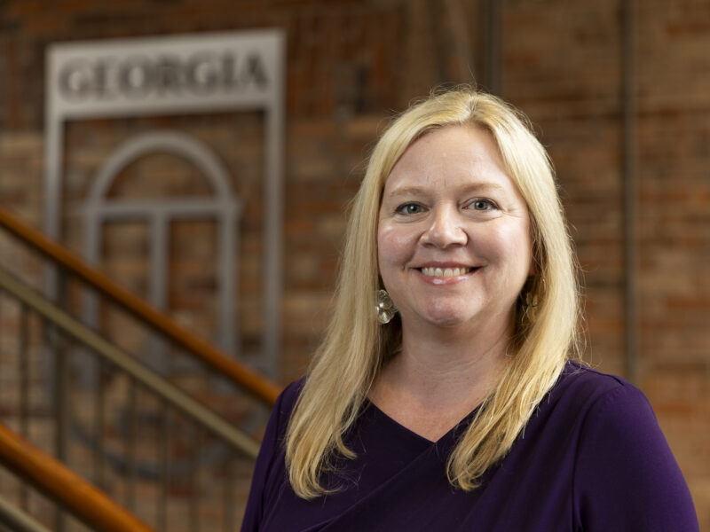 Portrait of Assistant Vice President & Chief of Staff Angela Hurt in the M&C offices at the Hodgson Oil Building.